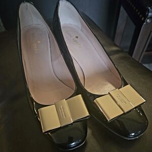 Kate Spade Glossy Black Heels